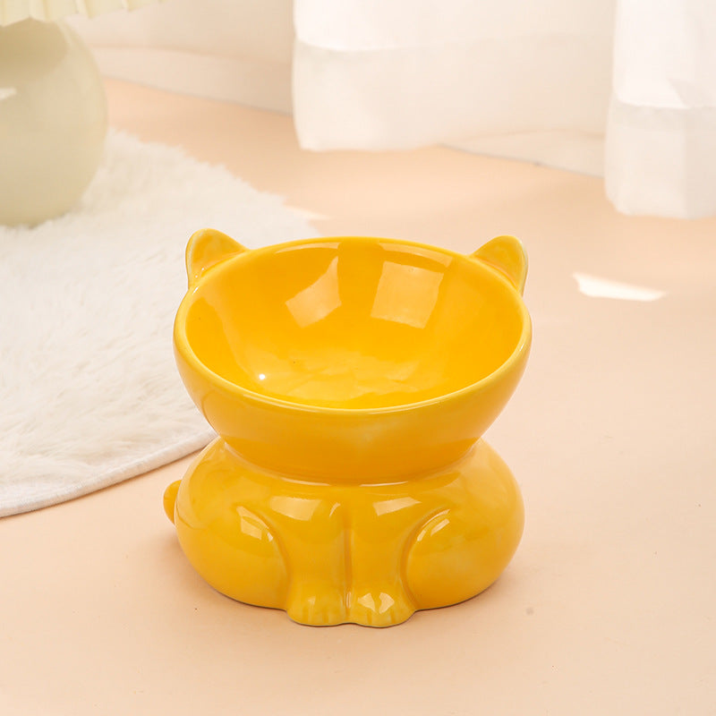 KFX-6697405 Ceramic Pet Bowl for Cats and Dogs - Stylish Water and Food Basin