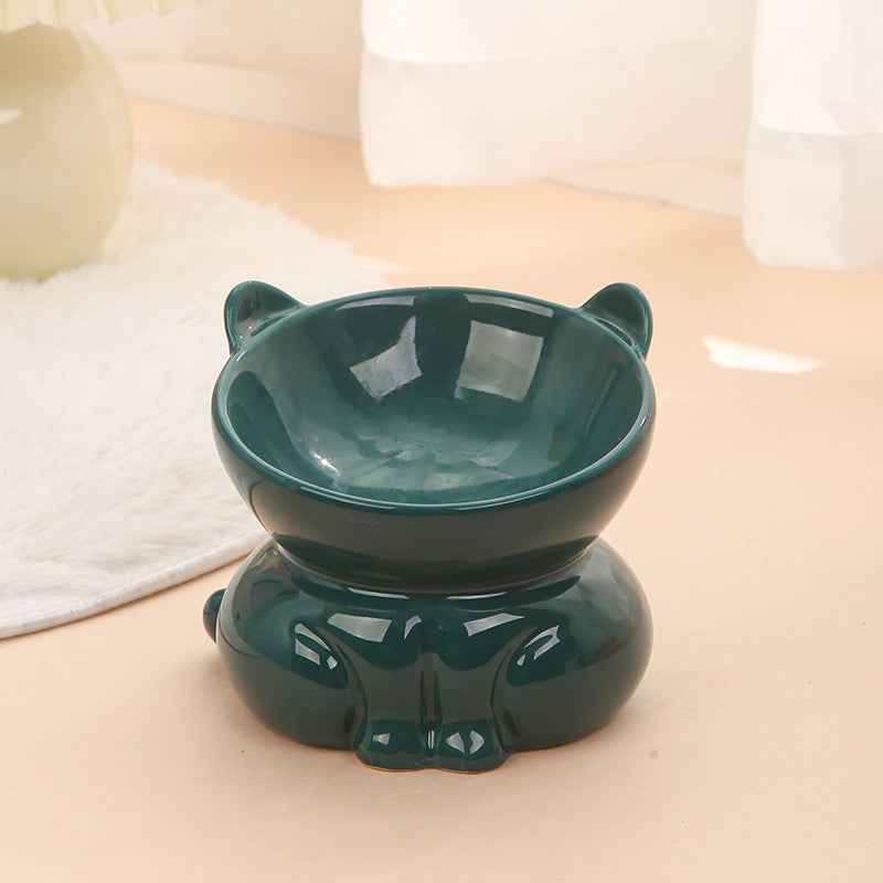 KFX-6697405 Ceramic Pet Bowl for Cats and Dogs - Stylish Water and Food Basin