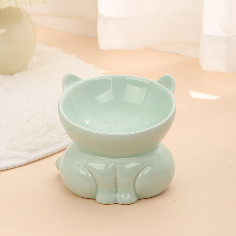KFX-6697405 Ceramic Pet Bowl for Cats and Dogs - Stylish Water and Food Basin