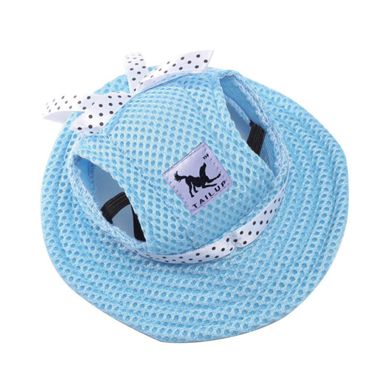 KFX-6699581 Princess Style Breathable Mesh Sun Hat for Pets