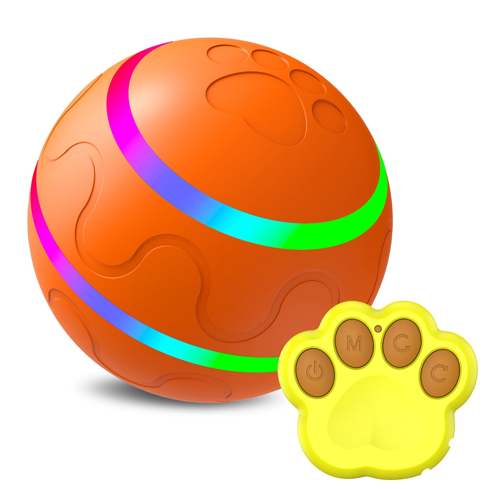 KFX-6699837 Intelligent Self-Rotating Cat Ball Toy with Remote Control and USB Charging