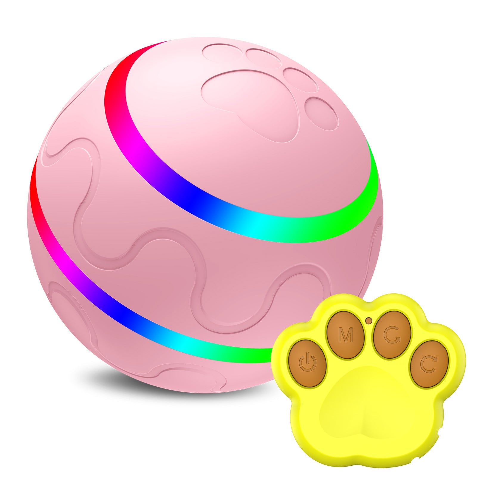 KFX-6699837 Intelligent Self-Rotating Cat Ball Toy with Remote Control and USB Charging