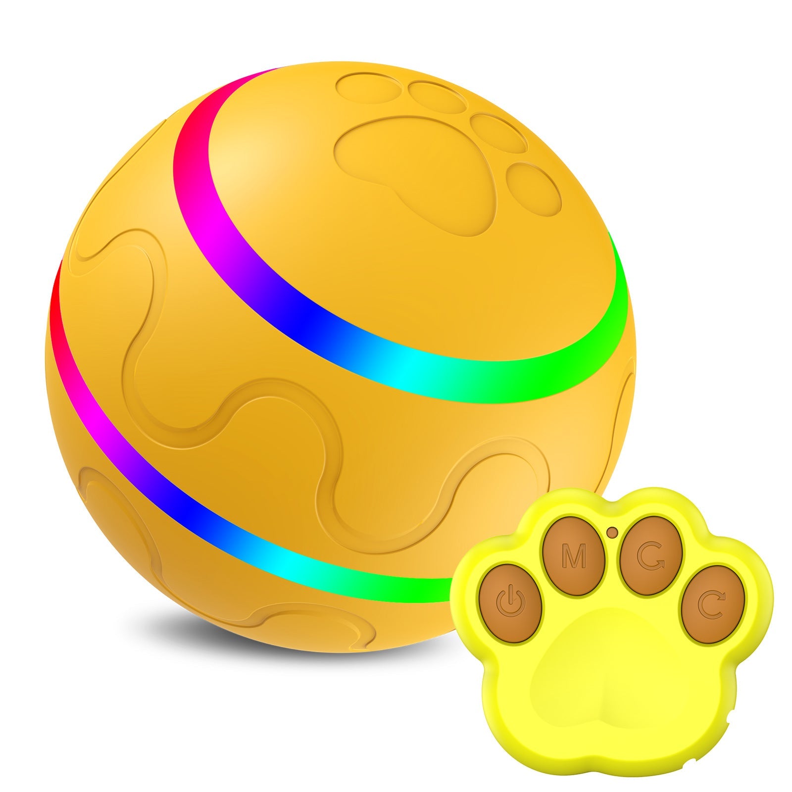 KFX-6699837 Intelligent Self-Rotating Cat Ball Toy with Remote Control and USB Charging