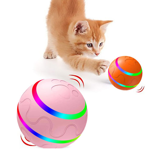 KFX-6699837 Intelligent Self-Rotating Cat Ball Toy with Remote Control and USB Charging