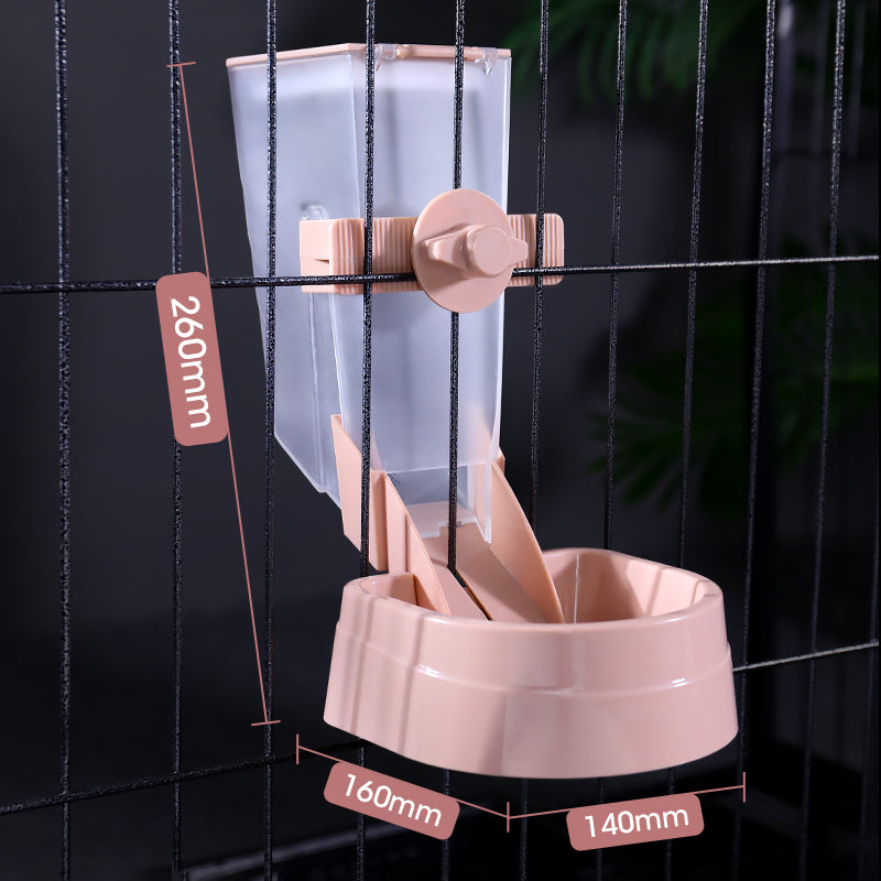 KFX-6701373 Large Capacity Adjustable Pet Hanging Bowl for Cats, Dogs, Birds, and Rabbits - Easy to Clean Dispenser