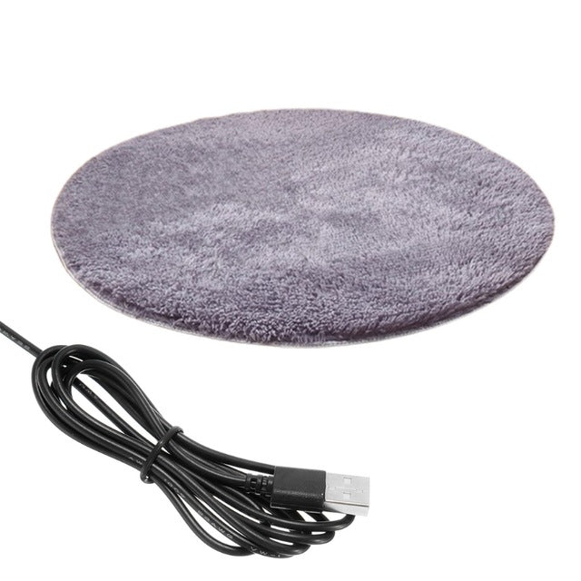 KFX-6703037 Electric Pet Heating Blanket - Waterproof Leather & Plush Cloth, USB Powered, Ideal for Small Dogs and Cats