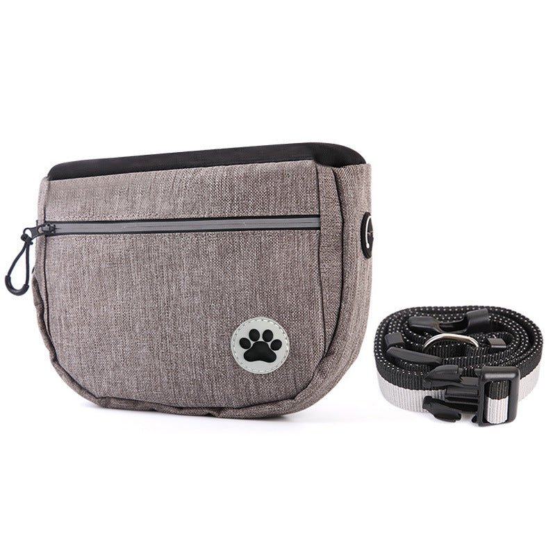KFX-6703421 Dog Training Snack Bag for Walks - Versatile Oxford Material, Medium to Soft, 21x7.5x17cm