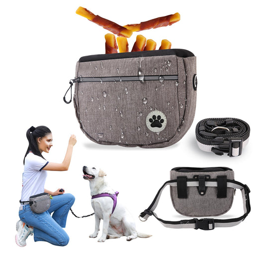 KFX-6703421 Dog Training Snack Bag for Walks - Versatile Oxford Material, Medium to Soft, 21x7.5x17cm