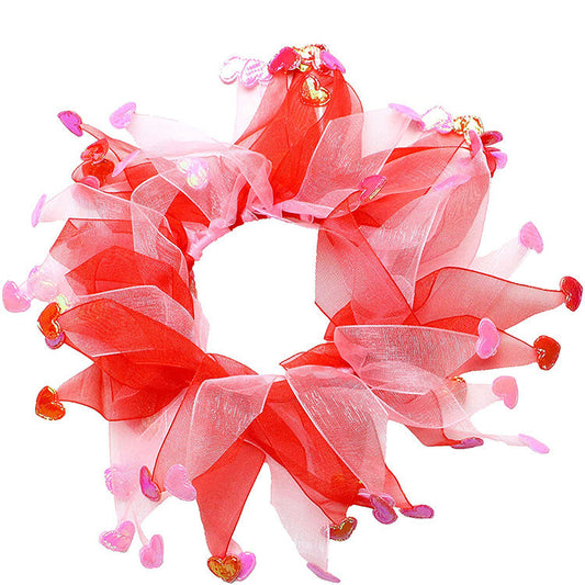 KFX-6706621 Valentine's Day Pet Hairband and Scarf Set for Dogs - Stylish Dog Party Accessory