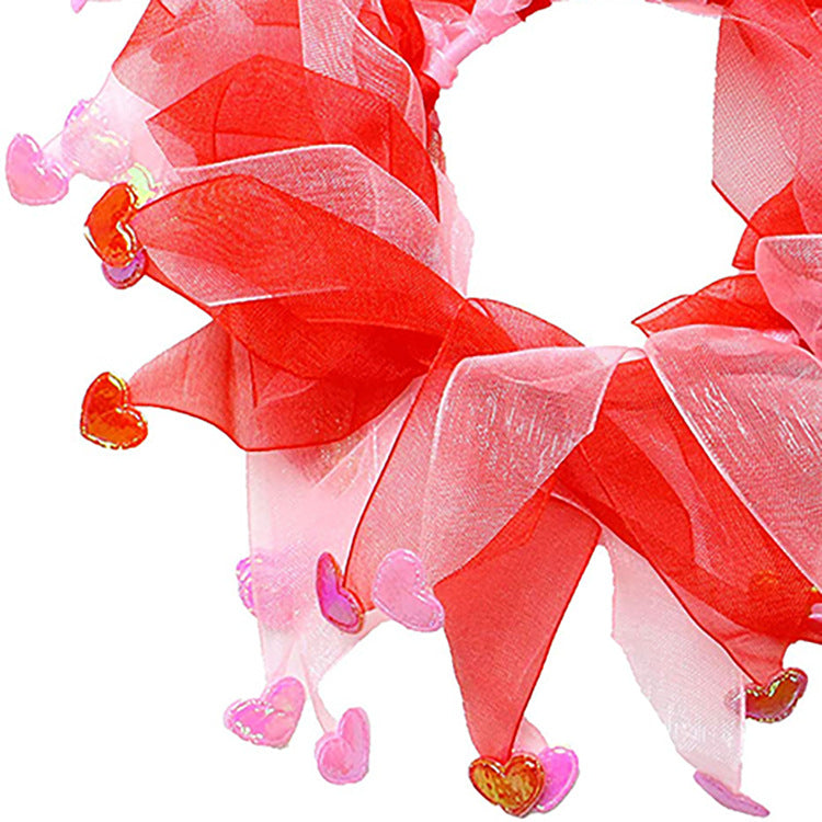 KFX-6706621 Valentine's Day Pet Hairband and Scarf Set for Dogs - Stylish Dog Party Accessory