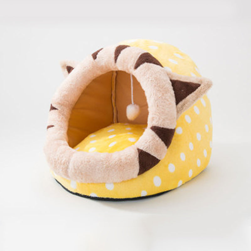 KFX-6707005 Cozy Semi-Closed Pet Litter Nest with Detachable Cushion for Dogs and Cats
