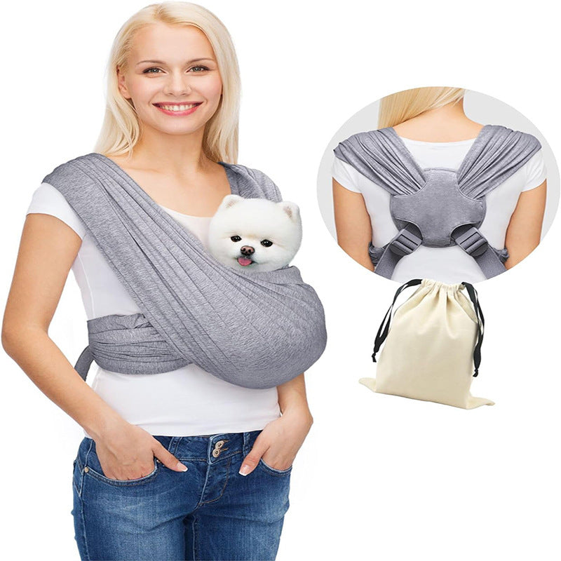 KFX-6709181 Breathable Cloth Pet Travel Bag for Dogs and Cats - Gray and Gray Black Options