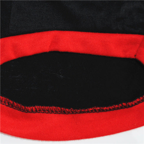 KFX-6709309 Breathable Black Cotton T-Shirt for Pets - Casual Style in Multiple Sizes