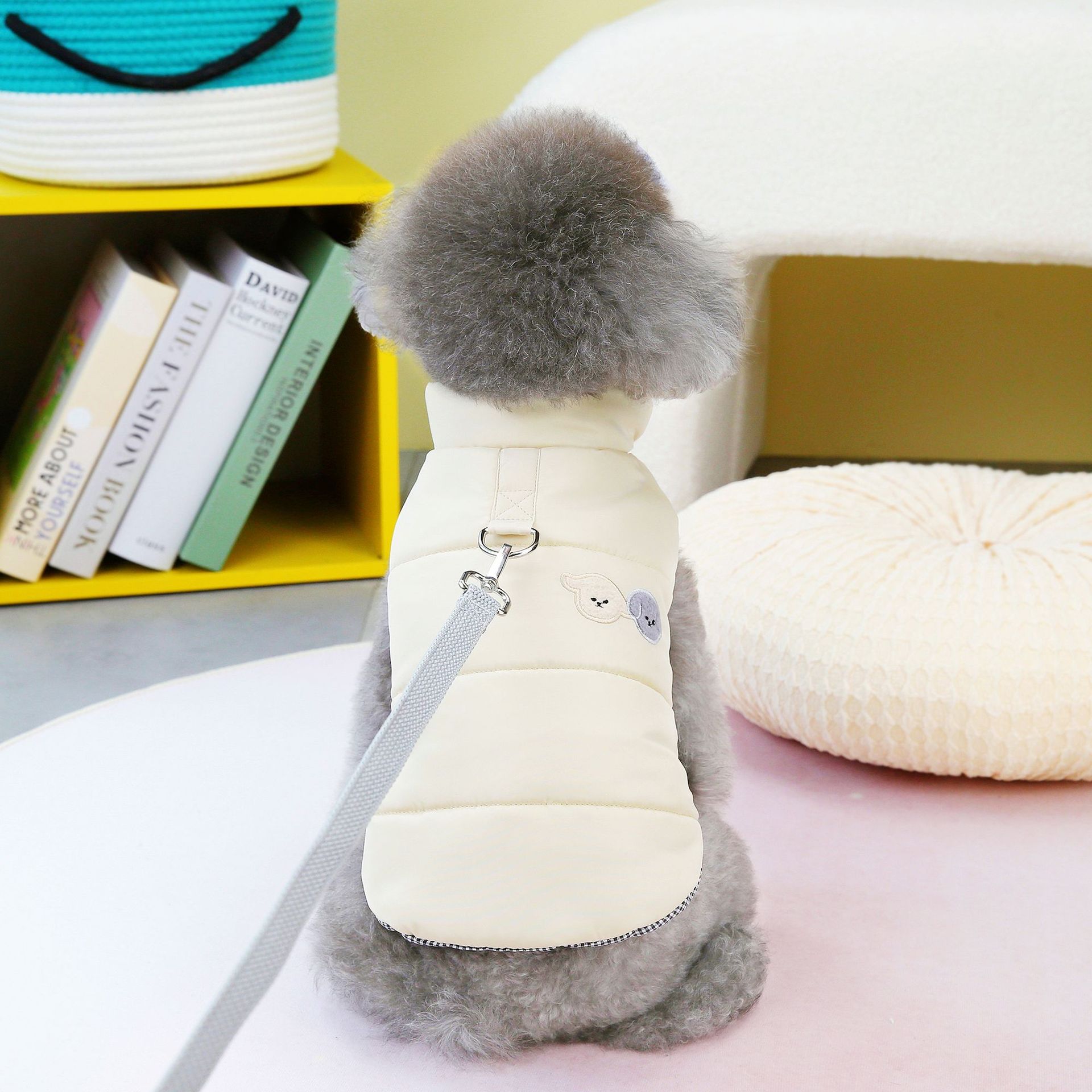 KFX-6711357 Cotton Dog Vest for Winter - Available in Blue, Khaki, and Purple, Sizes S to XXL