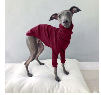 KFX-6713277 Solid Color High Neck Two-Legged Dog Suit in Various Colors and Sizes