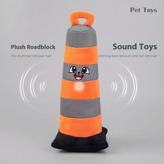 KFX-6714173 Interactive Plush Dog Agility Training Roadblock Toy - Bite-Resistant Pet Obstacle