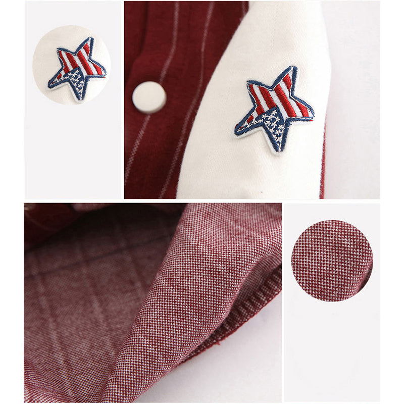 KFX-6715069 Autumn Cotton Two-Legged Baseball Shirt for Dogs - Casual Pet Apparel
