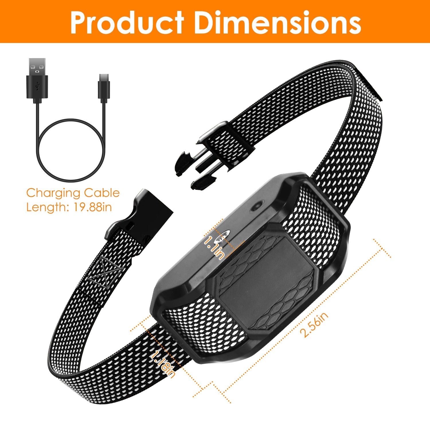 KFX-6715965 Citronella Spray Bark Collar for Dogs - Humane Anti-Barking Control, Waterproof and Rechargeable with Adjustable Fit