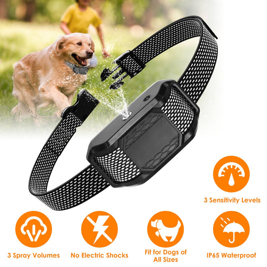 KFX-6715965 Citronella Spray Bark Collar for Dogs - Humane Anti-Barking Control, Waterproof and Rechargeable with Adjustable Fit