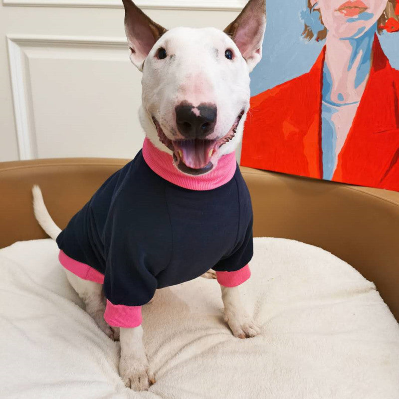 KFX-6717757 Fluorescent Contrast Fleece Dog Sweater for Cozy Warmth and Comfort