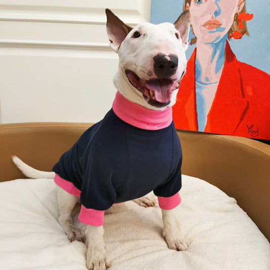 KFX-6717757 Fluorescent Contrast Fleece Dog Sweater for Cozy Warmth and Comfort