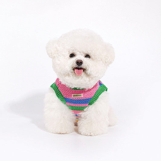 KFX-6718269 Stylish Color-Matching Dog Vest for Small and Medium Dogs - Soft Cotton Blend