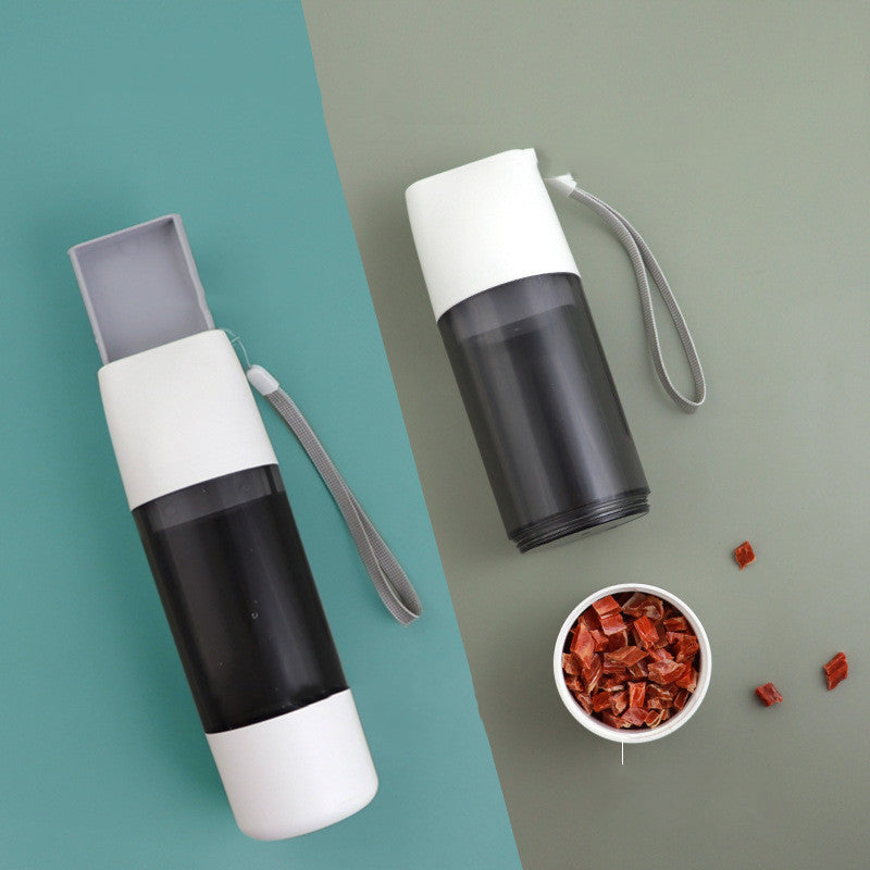 KFX-6718525 Portable Dog Water Bottle & Food Container, 350ml Water Dispenser for Outdoor Travel