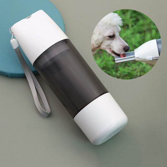 KFX-6718525 Portable Dog Water Bottle & Food Container, 350ml Water Dispenser for Outdoor Travel