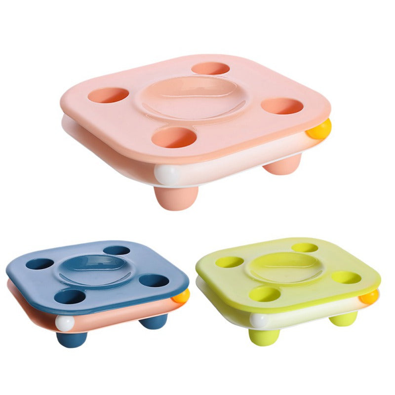 KFX-6718653 Multifunctional Cat Food Bowl and Track Toy with Amusement Plate for Intelligent Eating