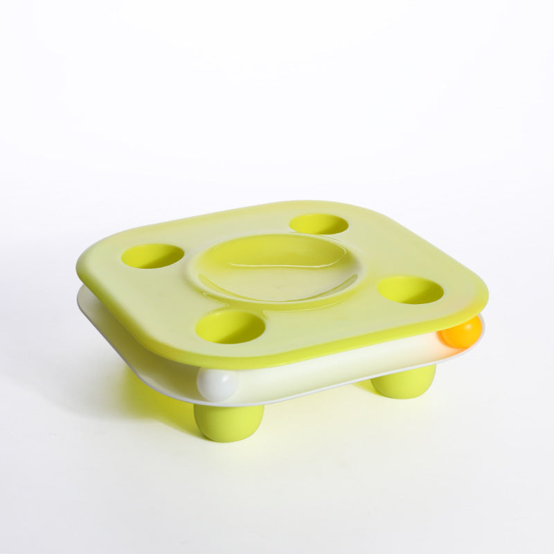 KFX-6718653 Multifunctional Cat Food Bowl and Track Toy with Amusement Plate for Intelligent Eating