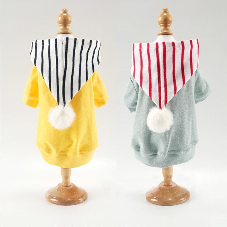 KFX-6719037 Korean Cotton Sweater for Dogs in Bean Green and Yellow - Autumn & Winter Style