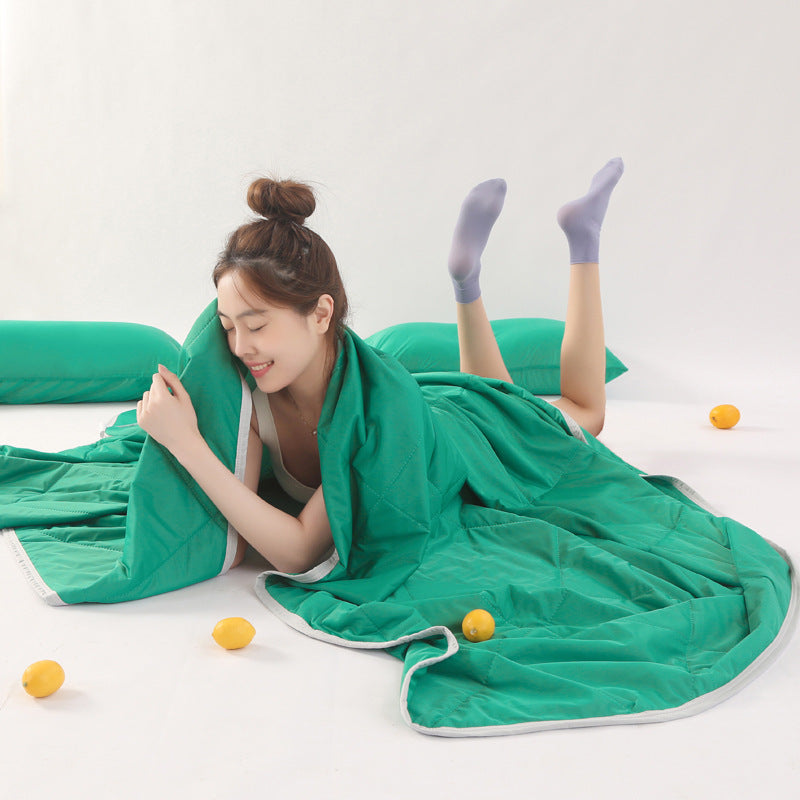 KFX-6719293 Cool Silk Watermelon Quilt - Lightweight Polyester Fiber, Multiple Size Options Available