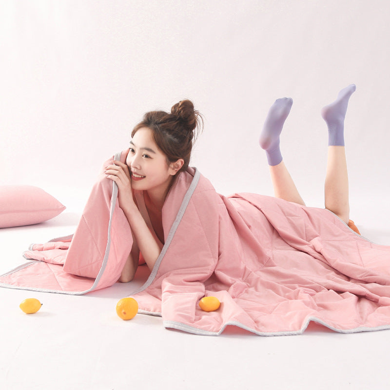 KFX-6719293 Cool Silk Watermelon Quilt - Lightweight Polyester Fiber, Multiple Size Options Available