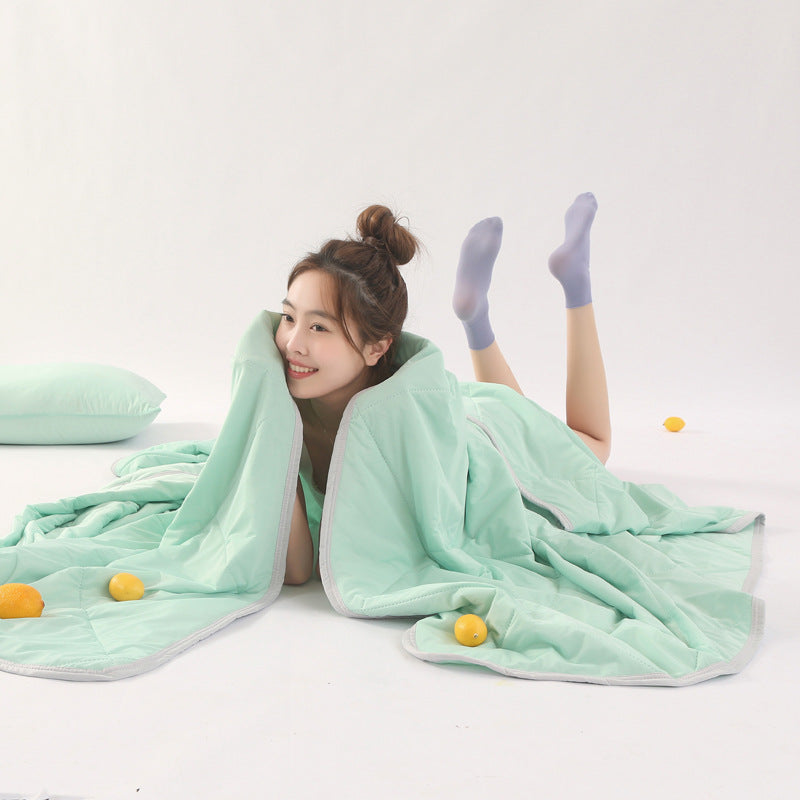 KFX-6719293 Cool Silk Watermelon Quilt - Lightweight Polyester Fiber, Multiple Size Options Available