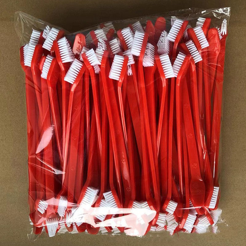 KFX-6720317 Pet Long Handle Double Head Toothbrush for Gingival Care in Various Colors