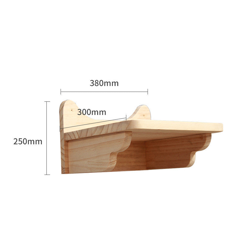 KFX-6721725 Wall-Mounted Solid Wood Cat Climbing Frame with Platforms, Ladders, and Accessories