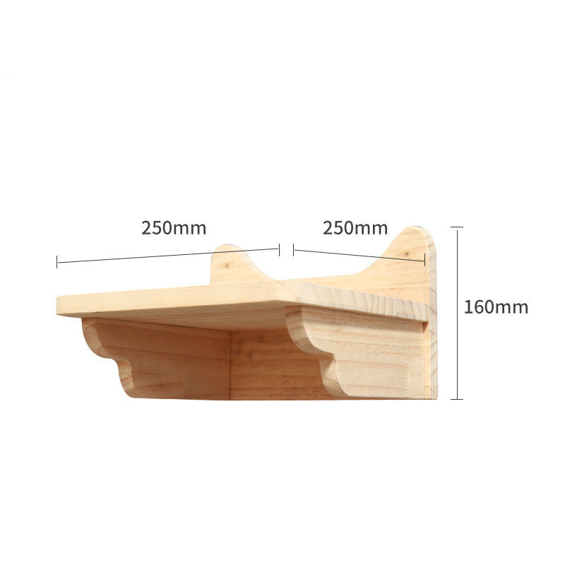 KFX-6721725 Wall-Mounted Solid Wood Cat Climbing Frame with Platforms, Ladders, and Accessories