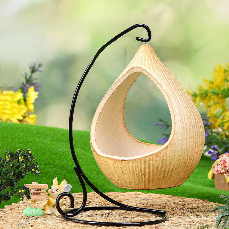 KFX-6722493 Hamster Swing Cradle Hammock Ceramic Hideaway for Small Pets - Fun and Cozy Space