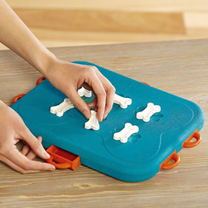 KFX-6723261 Interactive Educational Dog Food Feeder Toy - Slow Feeding Puzzle with 6 Snack Compartments for Dogs