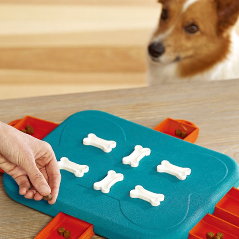 KFX-6723261 Interactive Educational Dog Food Feeder Toy - Slow Feeding Puzzle with 6 Snack Compartments for Dogs