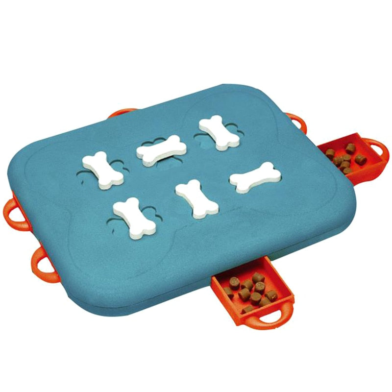 KFX-6723261 Interactive Educational Dog Food Feeder Toy - Slow Feeding Puzzle with 6 Snack Compartments for Dogs