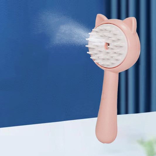 KFX-6724029 Cat Ear Electric Pet Hair Removal Brush for Dogs - Floating Bristle Design