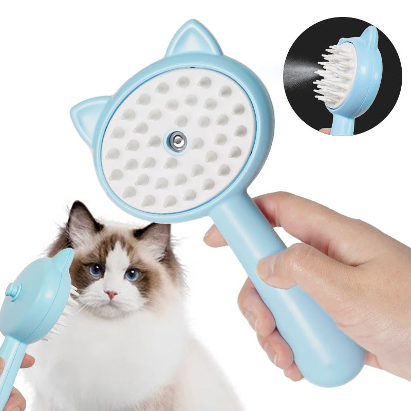 KFX-6724029 Cat Ear Electric Pet Hair Removal Brush for Dogs - Floating Bristle Design