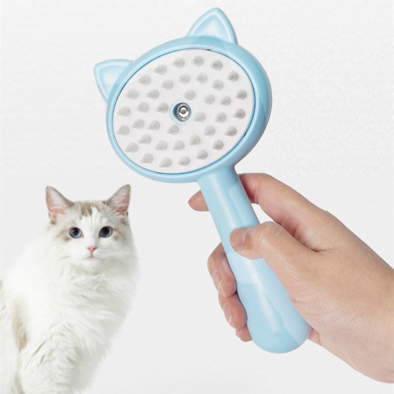 KFX-6724029 Cat Ear Electric Pet Hair Removal Brush for Dogs - Floating Bristle Design