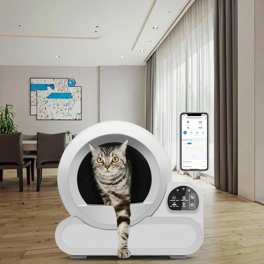 KFX-672403 Automatic 70L Cat Litter Box with App Control and Odor Management