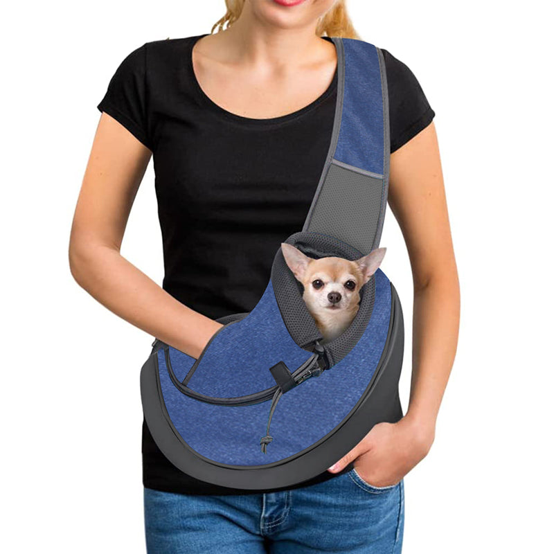 KFX-6724669 Portable Breathable Pet Shoulder Bag for Small Dogs and Puppies, Ultra-Light Oxford Cloth Design