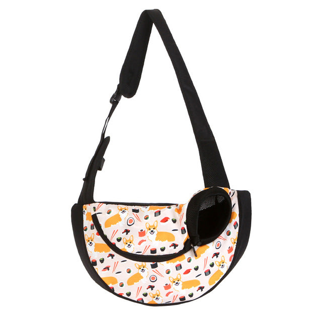 KFX-6724669 Portable Breathable Pet Shoulder Bag for Small Dogs and Puppies, Ultra-Light Oxford Cloth Design