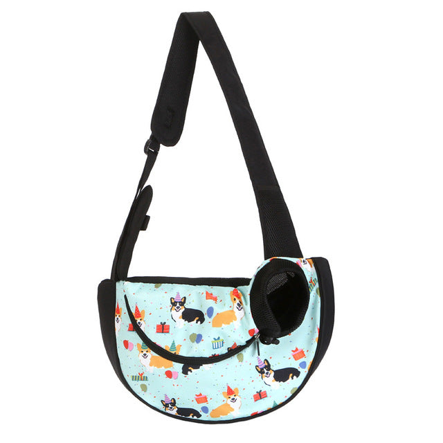 KFX-6724669 Portable Breathable Pet Shoulder Bag for Small Dogs and Puppies, Ultra-Light Oxford Cloth Design