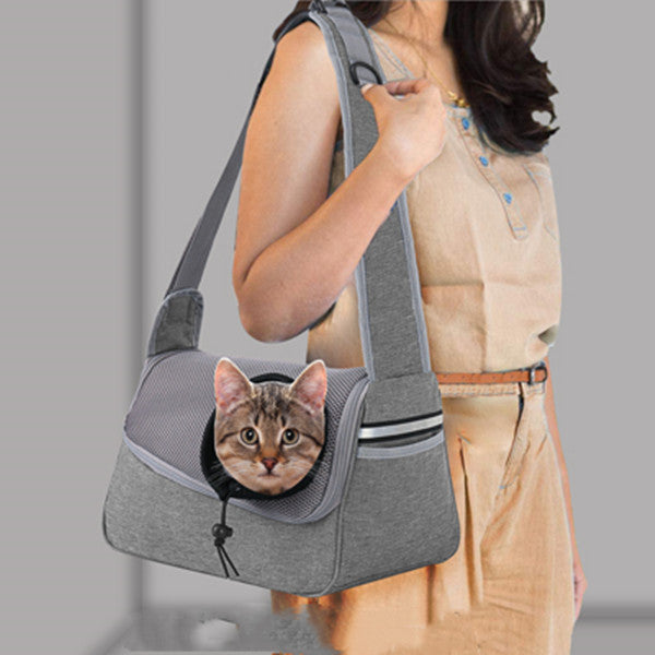 KFX-6724669 Portable Breathable Pet Shoulder Bag for Small Dogs and Puppies, Ultra-Light Oxford Cloth Design