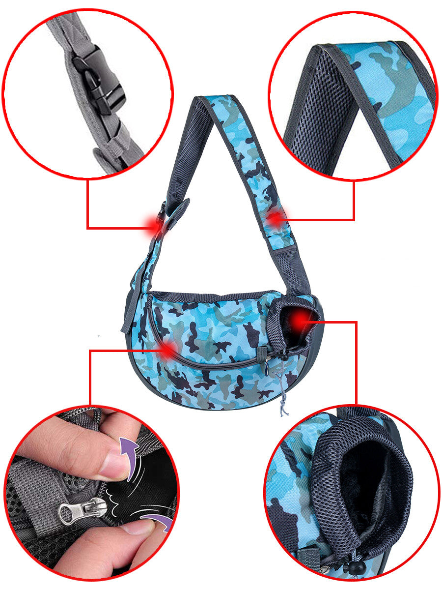 KFX-6724669 Portable Breathable Pet Shoulder Bag for Small Dogs and Puppies, Ultra-Light Oxford Cloth Design